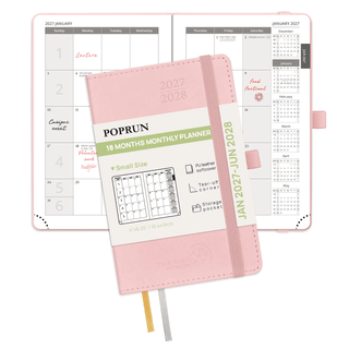 POPRUN 2027 Monthly Planner Pink