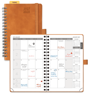 POPRUN 2025 Monthly Planner Brown