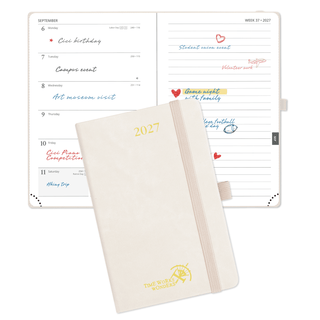 POPRUN Weekly Planner Beige