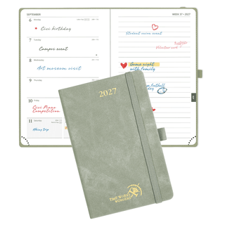 POPRUN Weekly Planner Olive Green