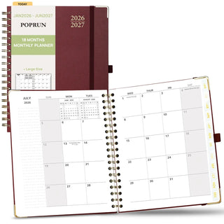 POPRUN 2026 Monthly Planner Bordeaux