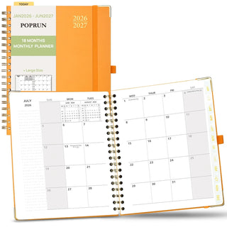 POPRUN 2026 Monthly Planner Orange