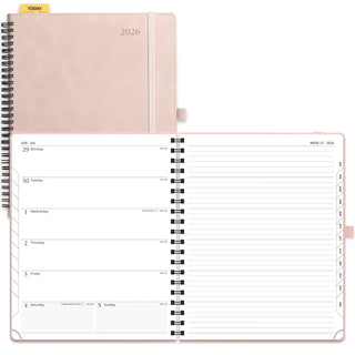 POPRUN 2026 Weekly Planner Sakura Pink