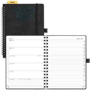 POPRUN 2026 Weekly Planner Neo Black