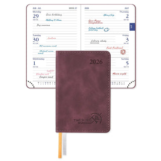 POPRUN 2026 Weekly and Monthly Planner Claret