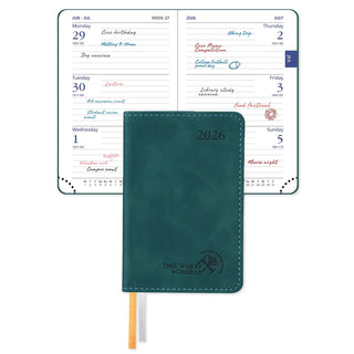 POPRUN 2026 Weekly and Monthly Planner Peotrol Green