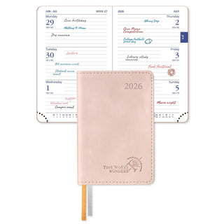 POPRUN 2026 Weekly and Monthly Planner Soft Pink