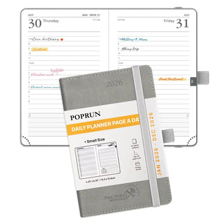 POPRUN 2026 Daily Planner Gray