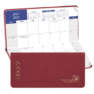 POPRUN 2026 Monthly Planner Burgundy