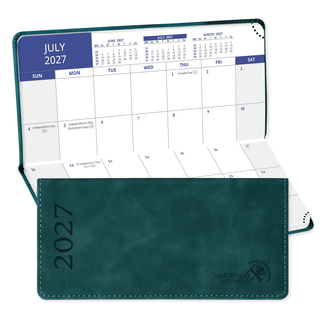 POPRUN 2026 Monthly Planner Petrol Green
