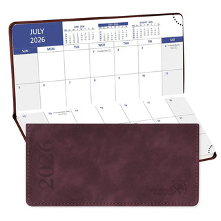 POPRUN 2026 Monthly Planner Claret