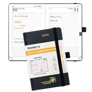 POPRUN 2026 Daily Planner Black