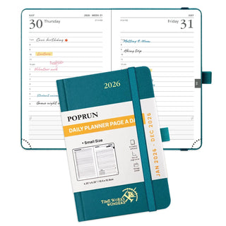 POPRUN 2026 Daily Planner Pacific Green