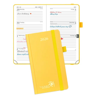 POPRUN 2026 Weekly Planner Light Yellow