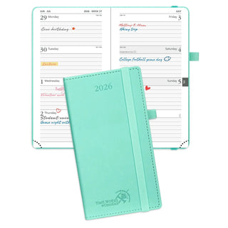 POPRUN 2026 Weekly Planner Mint Green