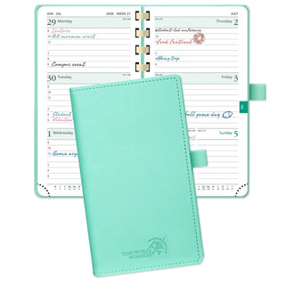 POPRUN 2026 Weekly Planner Mint Green