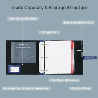 POPRUN Blue & 1.5 inches