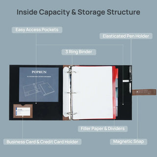 POPRUN Brown & 1.5 inches