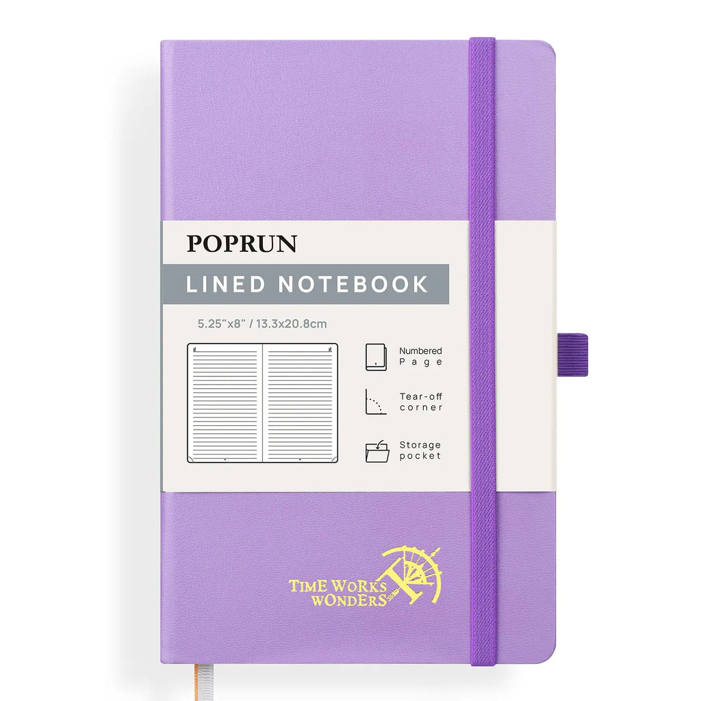 POPRUN A5 Horizontal Line Notebook - Violet