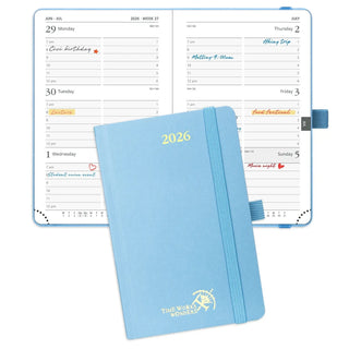 POPRUN 2026 Weekly Planner Haze Blue
