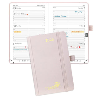 POPRUN 2026 Weekly Planner Light Pink