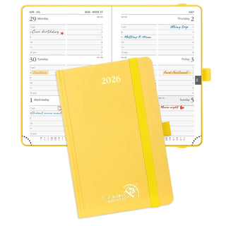 POPRUN 2026 Weekly Planner Light Yellow