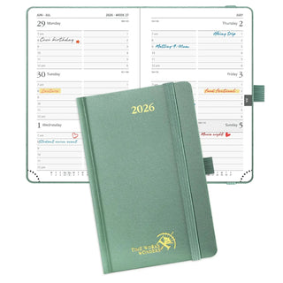 POPRUN 2026 Weekly Planner Mid Night Green