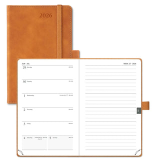 POPRUN 2026 Weekly Planner Brown