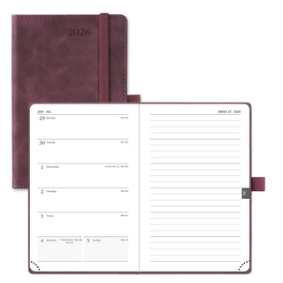 POPRUN 2026 Weekly Planner Claret