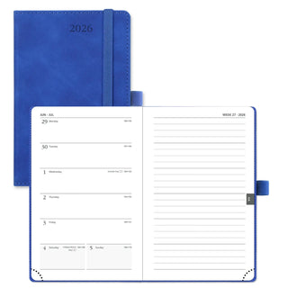 POPRUN 2026 Weekly Planner Royal Blue