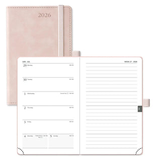 POPRUN 2026 Weekly Planner Soft Pink