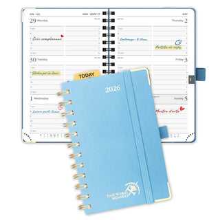 POPRUN 2026 Weekly Planner Haze Blue