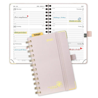 POPRUN 2026 Weekly Planner Light Pink