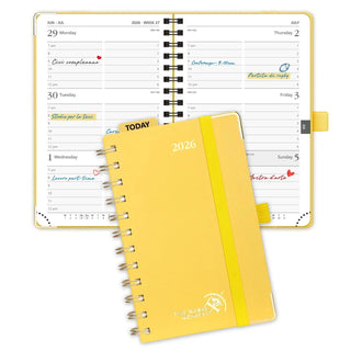 POPRUN 2026 Weekly Planner Light Yellow