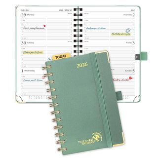 POPRUN 2026 Weekly Planner Mid Night Green