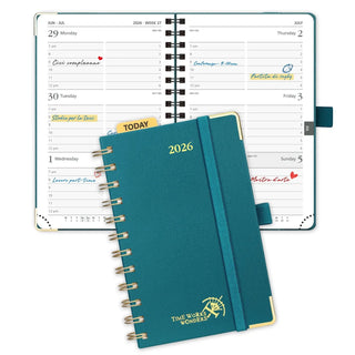 POPRUN 2026 Weekly Planner Pacific Green