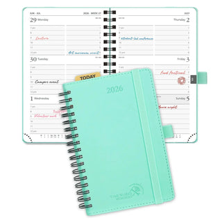 POPRUN 2026 Weekly Planner Mint Green